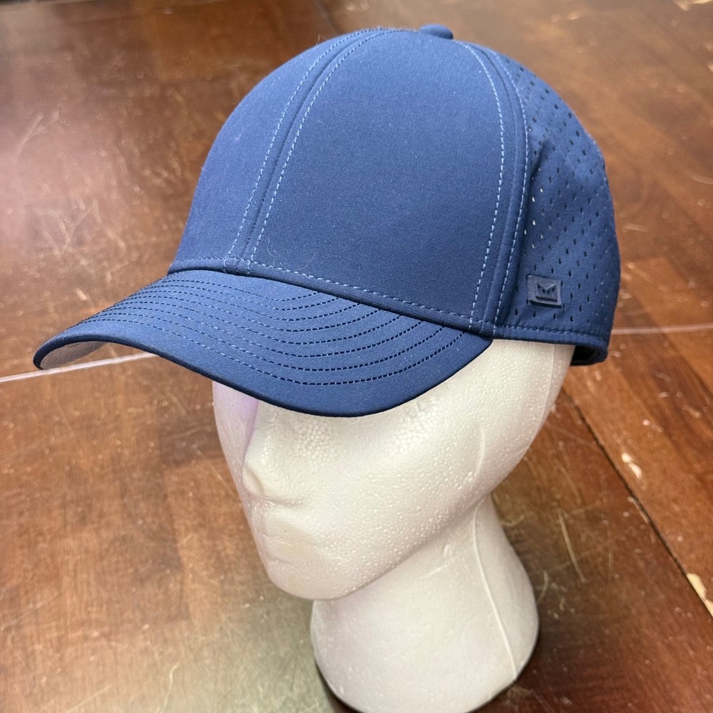 Melin A-Game Hydro Hat Unisex 56cm Navy Blue Perforated Performance Snapback Cap